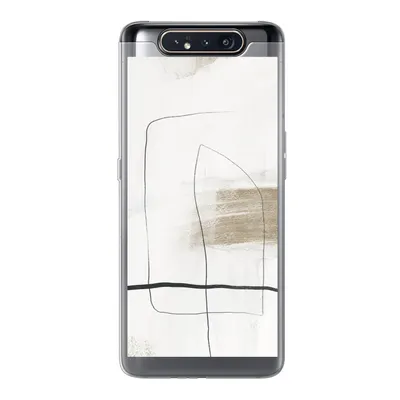 Produktbild von MuchoWow® Handyhülle Schutzhülle Hülle für Samsung Galaxy A80 Farbe - Minimalismus - Schwarz Silikon Softcase Handy Hülle - Schutzdeckel