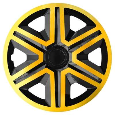 Produktbild von NRM ACTION Doublecolor Radzierblenden für 16" Stahlfelgen Zweifarbige Radkappen Satz 4er Set Auto KFZ Fahrzeug Geeignet ür die meisten Marken und Felgen ABS-Kunststoff Gold/Schwarz