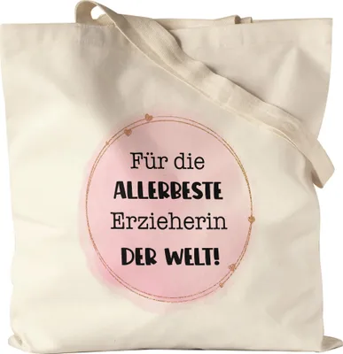Produktbild von Für die allerbeste Erzieherin der Welt Jutebeutel Geschenk Geburtstag Weihnachten Danke-Geschenk Abschied