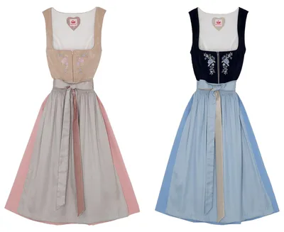 Produktbild von Spieth & Wensky Dirndl Dolly Lange-Dirndl Kleid 2-teiliges Trachtenkleid, Farbe:Hellblau, Größe:42/XL