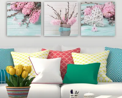 Imagen del producto de Wallity, P282554372- RMY1265, Bunt, cuadros sobre lienzo, 90 x 30 cm, 100% lienzo