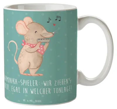 Produktbild von Mr. & Mrs. Panda Kaffeetasse Harmonika Spieler - Meeresbrise - Geschenk, Musikinstrument, Trinkbecher, Musiker, Handzuginstrument, Lernen, Musik, Instrument, schöne tasse