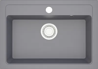 Produktbild von Granit Spüle + Siphon Küchenspüle DG022 70x50cm viele Farbvarianten Graphit
