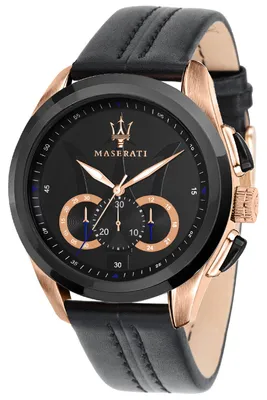 Zdjęcie produktu dla Maserati męski zegarek TRAGUARDO 45 mm skórzany pasek R8871612025