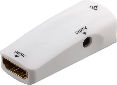 Immagine prodotto di goobay adattatore compatto HDMI/VGA incl. audio placcato oro bianco (Bulk)