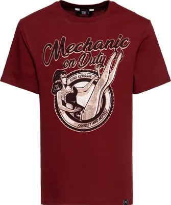 Produktbild von King Kerosin T-Shirt - Mechanic On Duty Wine S