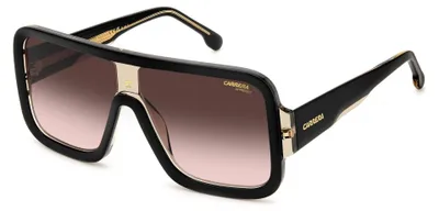 Produktbild von Uni Sonnenbrille in Schwarz mit Blauen Spiegelgläsern