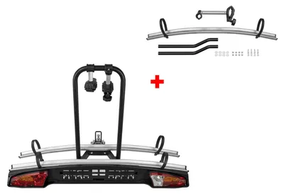 Obrázek produktu pro Menabo Merak Tilting Plus | Nosič kol na tažné zařízení pro 3 kola - hliník