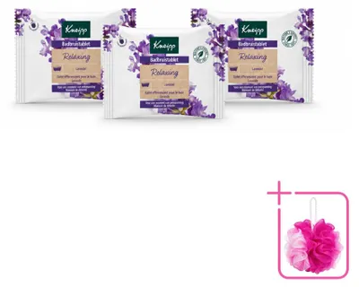 Imagen del producto de 3 tabletas de baño Kneipp con aroma a lavanda – Paquete ahorro – 3 unidades