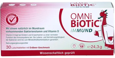 Produktbild von OMNi-BiOTiC iMMUND Lutschtabletten trägt zu einer normalen Funktion des Immunsystems bei, 30 St. Tabletten