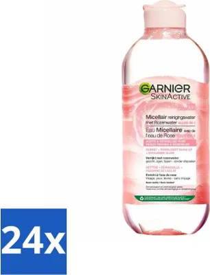 Immagine prodotto di Garnier - SkinActive - Acqua micellare detergente - Acqua di rose - Pelle luminosa - 400 ml - Confezione risparmio - 24 pezzi