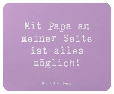 Produktbild von Mr. & Mrs. Panda Mousepad Spruch Papa Möglichmacher - Lavendeltraum - Geschenk, computer, Aufmerksamkeit, bester, überraschen, Bedanken, Danke sagen, mousematte, lieben