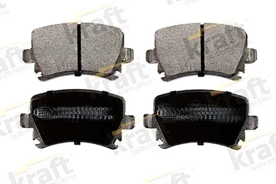 Produktbild von KRAFT Bremsbeläge Satz Hinten Bremsklötze für VW GOLF VI (5K1) 6010090