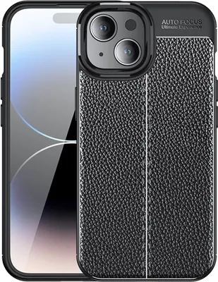 Produktbild von König Design Hülle kompatibel mit Apple iPhone 15 Kunststoff Soft Handyhülle - Handy Case Schwarz