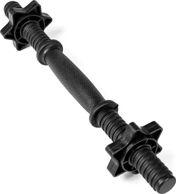 Produktbild von BESTIF Kurzhantelstange 25mm Hantelstange Kurz 35cm mit Sternverschlüssen gerändelt | Stahl mit ABS beschichtet | für Krafttraining
