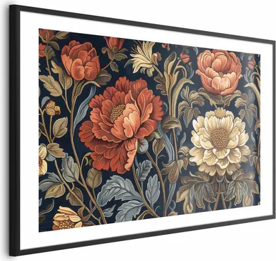Produktbild von Posterpapier Poster - Tapestry Large Retro Flowers 60x40 cm Blumen b-H-10014-ao-a