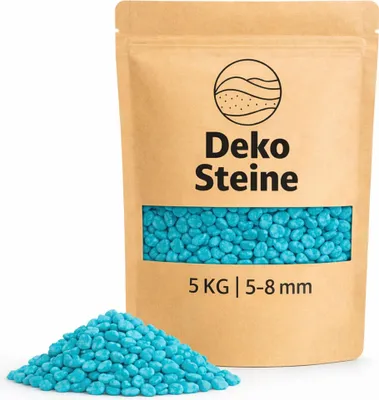 Produktbild von Deko-Steine 5 KG türkis Ø 5-8 mm Vasen Glas-Füllung Streudeko