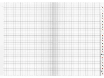 Produktbild von König & Ebhardt Registerbuch 8618752 DIN A5 96Blatt kariert rot