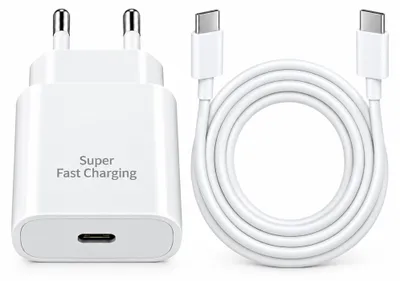 Produktbild von Ventarent 25 W USB-C Ladeset für Samsung Galaxy S24 Serie, Weiß