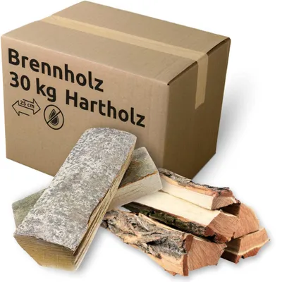 Produktbild von Brennholz Mischholz 30kg im Karton