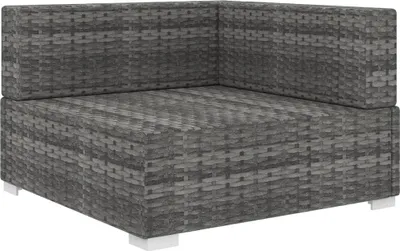 Produktbild von vidaXL Modular-Sofa-Eckteil 1 Stk. + Auflagen Poly Rattan Grau