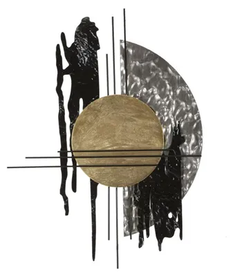 Immagine prodotto di Pannello da muro Crypton B scultura astratta in ferro, 78x102 cm