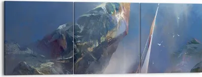 Produktbild von Bild auf Leinwand - Leinwandbild - Meer Segelboot - 150x50cm - Wand Bild - Wanddeko - Wandbilder - Leinwanddruck - Bilder - Kunstdruck - Wanddekoration - Leinwand bilder - Wandkunst - CA150x50-3923