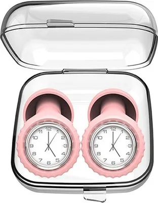 Produktbild von INF Geräuschreduzierende Ohrstöpsel, Silikon, 2.1x1.6x1.5cm, Pink/Silber, 2 Stück Rosa