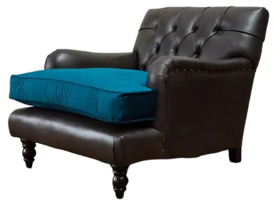 Produktbild von Chesterfield Sessel Couch 1 Sitzer Couchen Polster Sofa Leder Grau Neu