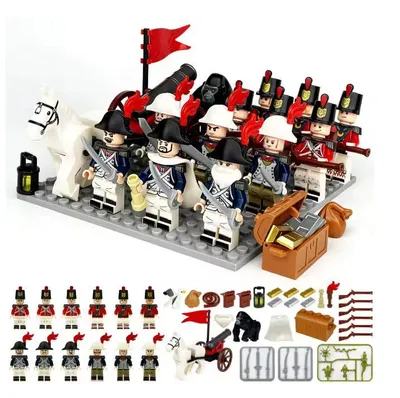 Obrázek produktu pro Sada figurek Napoleon 12 kusů + dělo a příslušenství k legu.