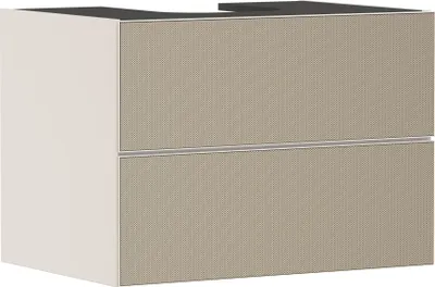 Image de hansgrohe Xevolos E Meuble sous-lavabo, 2 tiroirs, 1 découpe au centre, 780x550x555mm, pour plan de toilette à poser, 54188390