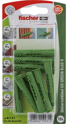 Produktbild von fischer Universaldübel UX GREEN 8x50 R K, Dübel, (10 Stück)