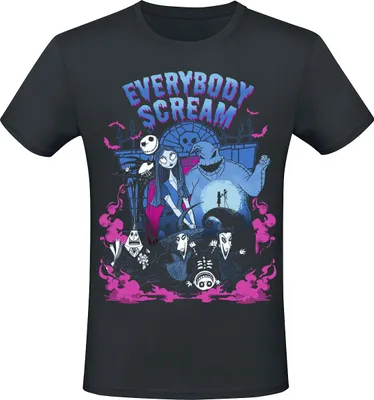 Produktbild von The Nightmare Before Christmas T-Shirt Herren Everybody Scream schwarz L