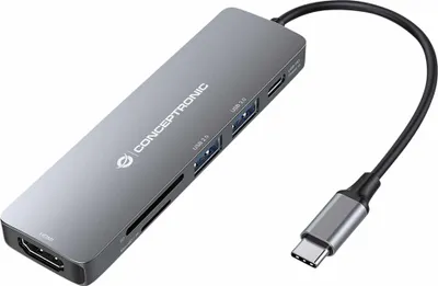 Produktbild von Conceptronic DONN11G 6-in-1 USB-C Adapter