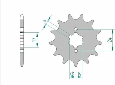 Produktbild von AFAM Stahl Standard Ritzel vorne - 420