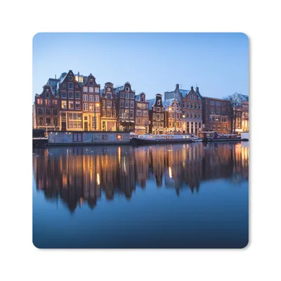 Produktbild von MuchoWow® Mauspad Mousepad Amsterdam - Sonnenuntergang - Spiegelung 20x20 cm - Mousepads - Maus Mat - Pad - Mausunterlage - Desk Mat - Bureauartikeln