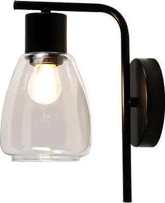Image de Applique noire en verre clair MOLDO 1xE27 40W CA21-35110 Candellux