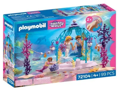 Zdjęcie produktu dla PLAYMOBIL 72104 Wesele syren, Księżniczki, Fantazja i magia, 99 elementów, od 4 roku życia