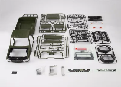 Produktbild von Killerbody 48733 Toyota Land Cruiser 70 Kunststoff Bausatz Military Grün lackiert für TRX-4
