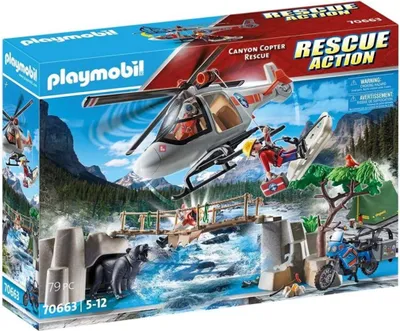 Zdjęcie produktu dla PLAYMOBIL 70663 - Helikopter Skarbowy: Przygoda w Kanionie dla Małych Odkrywców!