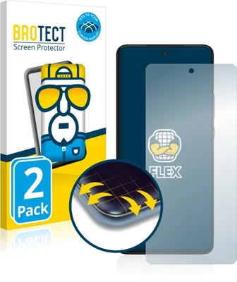 Produktbild von 2x BROTECT Fullscreen Schutzfolie für Motorola Edge 30 Displayschutz Folie Fullcover Klar Transparent