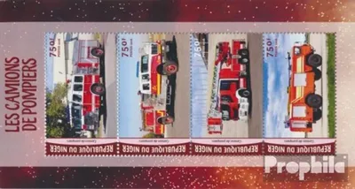 Produktbild von Briefmarken Niger 2016 Mi 4197-4200 Kleinbogen (kompl. Ausg.) postfrisch Feuerwehrauto