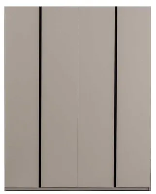 Image de Lit, table de chevet, armoire, style moderne, couleur beige et noir, neuf