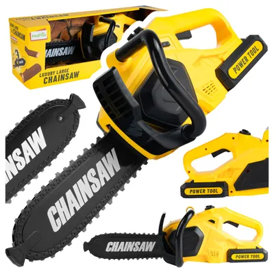 Obrázok produktu pre Malplay, hračka – motorová píla, 41 cm, s pohyblivou reťazou a zvukovými efektmi, detská hračka, náradie na hranie, vhodné od 3 rokov, darček, Obrázok generovaný UI
