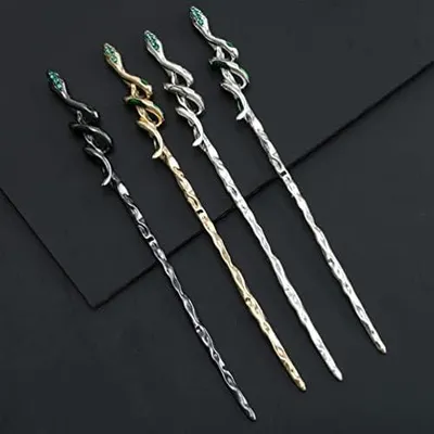 Produktbild von 2 Stück Schlangenhaarstäbchen Vintage Haarstäbchen Haarnadeln Punkrock Kopfschmuck Haarschmuck Für Mädchen