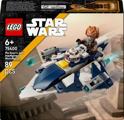 Immagine prodotto di Lego Star Wars 75400 Microfighter Jedi Starfighter Di Plo Koon, Astronave Giocattolo Con 2 Shooter E Minifigure, Regalo Da 6+
