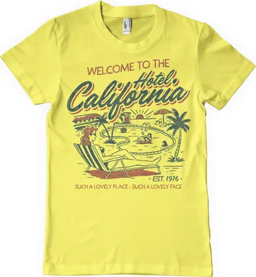 Produktbild von Hotel California T-Shirt - Medium - Yellow