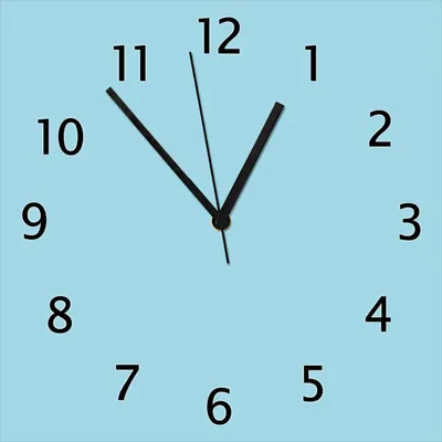 Produktbild von Wallario Design Wanduhr Pastellblau aus Echtglas, Größe 30 x 30 cm