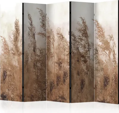 Produktbild von Neuheit! Dekorativer Paravent Raumteiler Trennwand Foto-Paravent Spanische Wand XXL NATUR LANDSCHAFT LICHTUNG HALM 225x172 cm b-A-0724-z-c