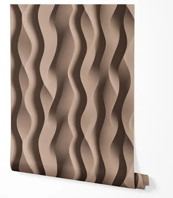 Produktbild von Selbstklebende Tapete Möbelfolie 3D Wellen Beige Modernes Design Struktur Tapete Elegante für Küche Wohnzimmer Flur Schlafzimmer 5m x 0,5m